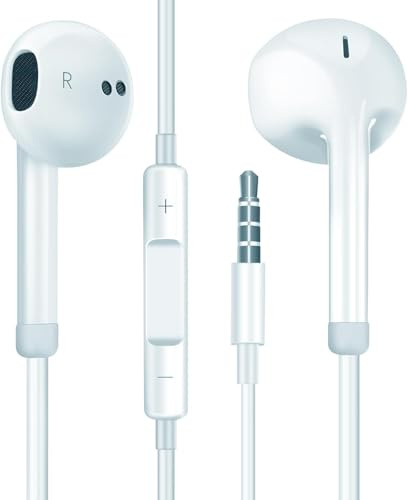 Wired Earbuds with Mic, Plug in Earbuds Noise Cancelling Ear Buds, Gaming with Cord, in-Ear Headphones with Volume Controller, Aux Headphones, Earphones