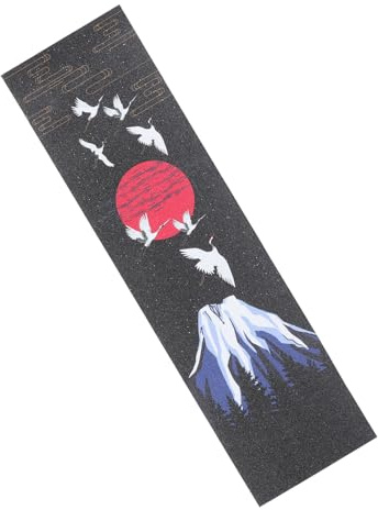Healeved Lámina de Lija para Monopatín y Longboard Cinta Antideslizante Decorativa Adhesivo Resistente de Acabado Mate para Uso Patinetas de Cuatro Ruedas