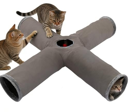 Katt Tunnel Säng för Interaktiv Hopfällbar Lekgård Till | Flexibla Katt Rör Och Tunnlar Att Med för Kattungar Husdjur Jul Halloween Födelsedagsfest
