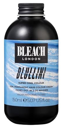 Bleach London Blullini Colour - Pastel Baby Blue Hair Dye - Vegan & PETA-Approved Semi-Permanent Direct Dye - 150 ml