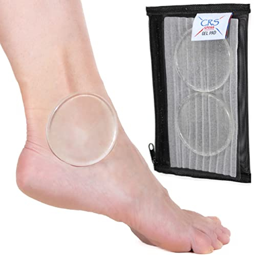 CRS Cross Ankle Gel Discs - 2 Gel Pads for Boots (Protect and Cushion for Ice Skating, Hockey, Roller, Inline, Hiking, Riding, Ski Boots (2)