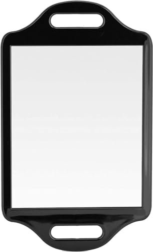 Mirrorvana XL Handspiegel mit Griff, Schminkspiegel zum Haareschneiden, Barbier und Friseur, Friseursalon Kosmetikspiegel, 35x21 cm