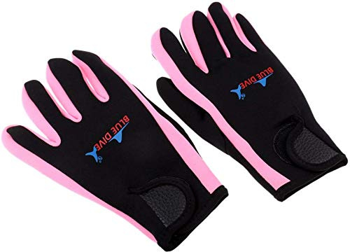 Inzopo - Guantes de Buceo de Neopreno de 1,5 mm para Hombre o Mujer, Ideales para Hacer Snorkel, natación, Surf, Vela, Kayak, Buceo, Talla S, Color Rosa