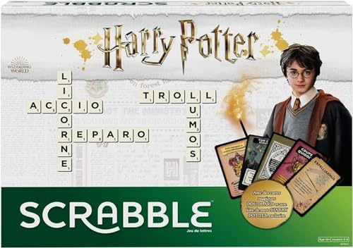 Mattel Games - Scrabble Harry Potter - Gioco da tavolo e lettere - 2 a 4 giocatori - 10 anni