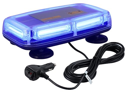 PROZOR Blinkande fyrlampor 6-COB LED med E57-certifiering IP67 vattentäta blå nödlampor med 7 blixtlägen stroboskop varningslampor för 12 V 24 V bil fordon lastbil släpvagn SUV