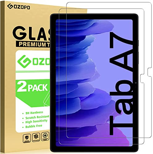 GOZOPO For Samsung Galaxy Tab A7 Screen Protector Tab A7 10.4 2022/2020 SM-T509/T505/T500/T507, Premium 9H Hardness 2.5D Round Edge Tempered Glass Film for Galaxy Tab A7 10.4 inch
