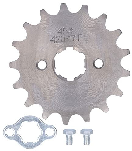 Pignone Anteriore per Moto 420-17T,Pignone del Contatore Anteriore 420 17T 0,8 Pollici per ATV Cinesi 110 125 150 Pit Bike