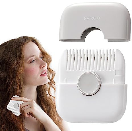 Pettine tagliacapelli | Tagliacapelli 2 in 1 taglia capelli,Design staccabile a doppia testa con copertura antipolvere per le doppie punte dei capelli rotti Viaggia a casa Skuda