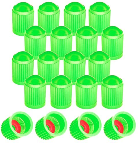 cyclingcolors 20x Cappucci delle valvole cappuccio valvola pneumatici Auto Bici Moto Schrader Plastica, Verde