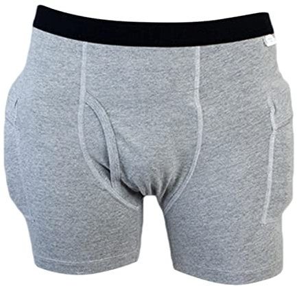 Amagogo Hip Fracture Protective Pants Sponge Mat Hip Pad Patient Protective Shorts for, Men M