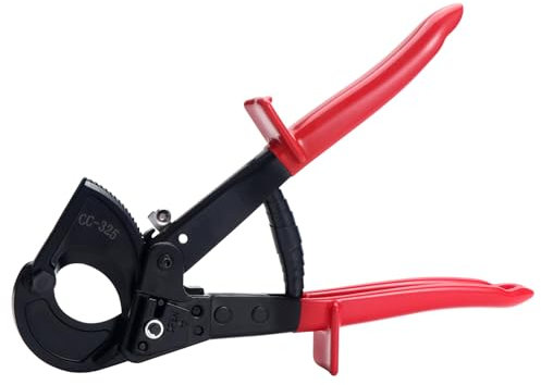 HSEAMALL Cortador de cables de trinquete resistente para cortador de cables de aluminio y cobre de hasta 325 mm²