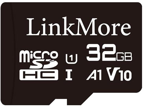 LinkMore XV11 32GB MicroSD Flash Memory Card, Micro SDHC Card, A1, UHS-I, U1, V10, Class 10 Compatible, Read Speed Up to 90 MB/s, SD Adapter Included