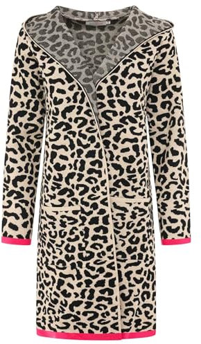 Zwillingsherz Strickjacke Leo Cardigan für Damen Frauen - Hochwertiger Mantel Überwurf warm weich und kuschelig mit Kapuze - Perfekt für Frühjahr Herbst Winter - Cape Umhang mit weichem Strick