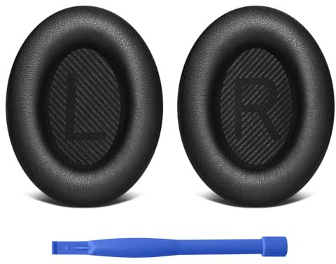 for Bose QuietComfort 35 (QC35 II) Replacement Earpads, Soft Replacement Ear Pads Cushions for Bose QC35 QC25 QC15 QC2/ Ae2 Ae2i Ae2w/ Sound Link/Sound True (Black)