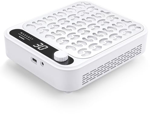 Makartt Nageldammsamlare – elektrisk nageldammsugare, dammuppsamlare med återanvändbart filter, LED-display, justerbar hastighet, Larina Suction kraftfull sugfläkt, manikyr- och