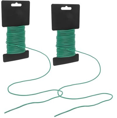 UPKOCH 2 Rollen Gartendraht Für Kletterpflanzen Flexible Grüne Drahtbinder Weiche Pflanzenbinder Für Gartenarbeit Wiederverwendbar Zur Pflanzenstütze Blumen Und Tomaten