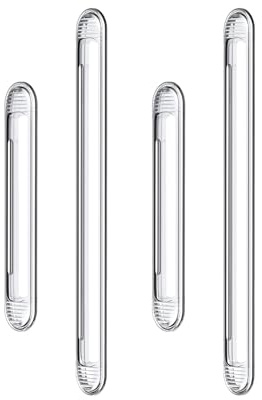 SQXBK 4PCS 147/90mm Transparent Flexible PVC Invisible Bumper Strip Wall/Shower Door/Gate Handle Protective Pads Suitable for Chair Backs
