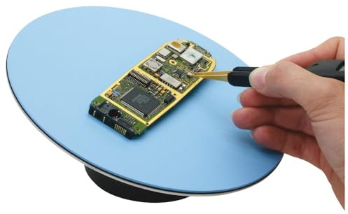 WETEC ESD-Kugeltisch, 200 mm 1007 (Drehteller Drehtisch Schwenktisch Mini-Kugeltisch 3D Kugeltisch), Arbeitstisch aus Granit (bei 817190), Schrägsicht auf Objekte ohne Spiegel möglich