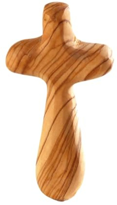 KASSIS Croce in Legno d'ulivo Massiccio, Realizzata in Bethlehem (1, 9 cm)