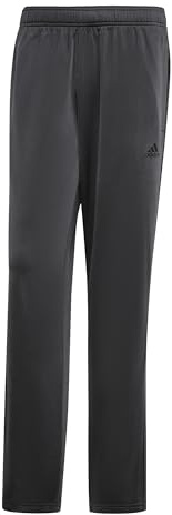 adidas Men's Essentials Warm-up Open Hem 3-Stripes Tracksuit Bottoms, Dark Heather/Black, 3X-Large