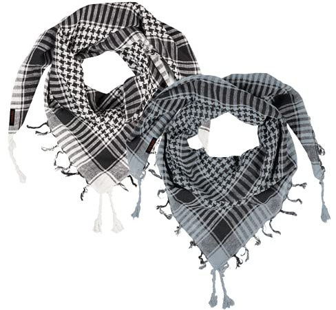 Desert Shemagh Scarf - Stylish & Versatile Fashion Scarves for Men & Women | Large Square Cotton Keffiyeh, Wear as an Arabic Head Wrap, Neck Bandana or Face Cover for Winter, Summer and Outdoor Use