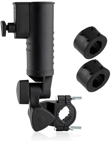 KINBOM Golf Cart Umbrella Holder Set, Heavy Duty Golf Push Cart Umbrella Holder Mount Aluminium Alloy Golf Cart Umbrella Stand for Mobility Golf Cart, Wheelchair, Beach Chair