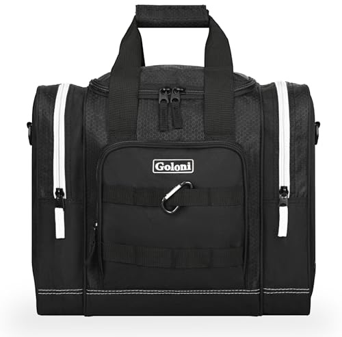 Goloni Sac pour boules de bowling avec support rembourré, 2 poches pour chaussures de bowling jusqu'à la taille 42 et accessoires