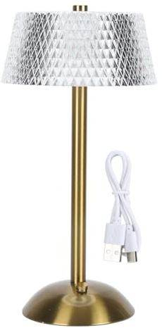 Dimbar Kristallbordslampa Sladdlös LED-bordslampa med Pekkontroll, 3 Färgskiftande, Uppladdningsbart Batteri för Sovrum, Vardagsrum, Badrum