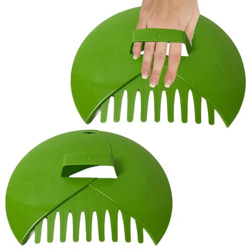 recogedor de hojas, rastrillos manuales para recoger hojas | Juego de rastrillos de mano portátiles para jardín de 2 piezas,Recolector de hojas, garras para recoger hojas, recogedor de hojas para limp