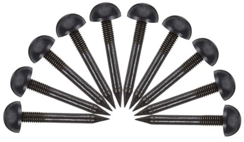 ROMISBABA Chiodi Per Tappezzeria Versatili Per Artigianato 10 Pezzi Chiodi Per Mobili in Metallo Set Di Chiodi Decorativi Rotondo Per Divano Borchie Per Tappezzeria in Ottone 1 0 Cm Di Nero