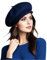 Damen Barrett Mütze Paris Style Baskenmütze Wolle warm für eleganten Stil Uni Farbe französisch Künstler