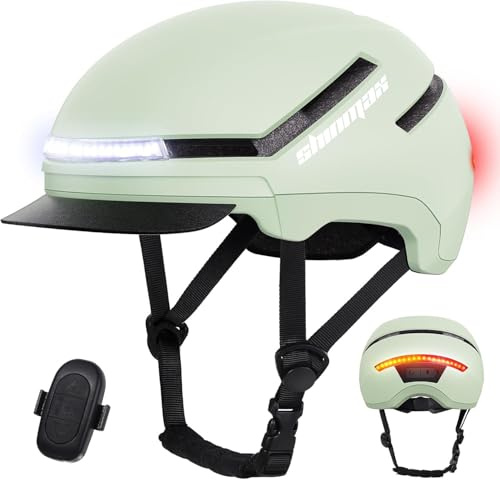 Shinmax Fahrradhelm Damen Herren mit Blinker & Licht, Fahrrad Helm Erwachsene mit USB Wiederaufladbare LED-Rücklicht, Radhelm für E-Bike, S-Pedelec, Scooter
