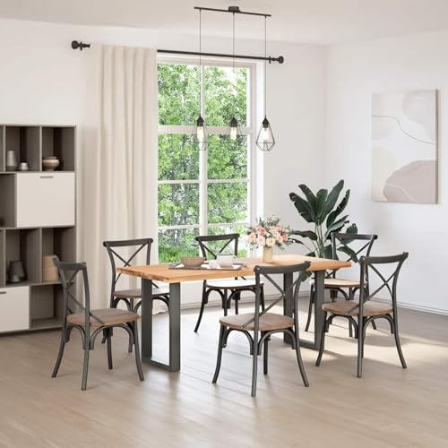 Gambe per tavolo da pranzo a forma di U, 2 pezzi antracite 50x(72-73) cm acciaio, design robusto, materiale resistente, struttura robusta, piedini livellatori regolabili, montaggio facile, for tavoli