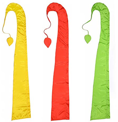 Pink Pineapple Festival Fahnen Stoff: Set von 3 Fahnenstoff aus bunter Fallschirmseide zirka 2 Meter hoch Fahnenmasten für Rundbogenfahne nicht enthalten Garten Fahnen (Gelb, Orange, Grün)