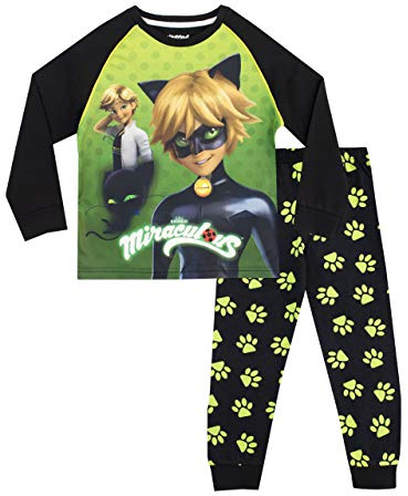 Miraculous Ensemble De Pyjamas Homme Cat Noir Multicolore 7-8 Ans