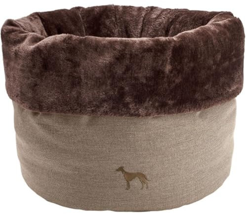 HUNTER Livingston Variabler Hunde- und Katzenschlafplatz, mit weichem Plüsch Farbe braun, Größe one-Size