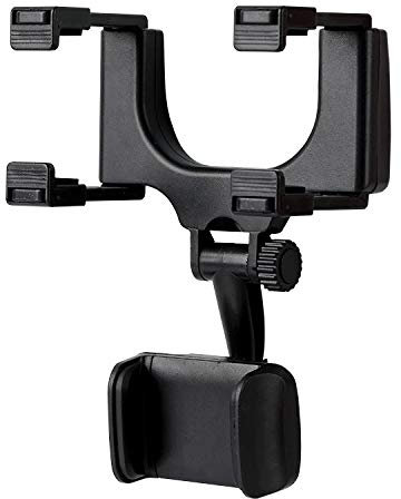 Aiuphing supporto telefono auto specchietto, universale porta cellulare auto specchietto, per auto GPS Supporto per auto regolabile a 360 °, non danneggia il telefono