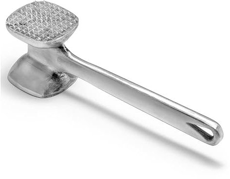 Forgast Martello per Carne a Doppia Faccia, Batticarne in Alluminio, Martello da Cucina Macina Bistecche, Battitore per Carne, Schiaccia Bistecche, Dimensioni 6,5 x 6,5 cm, Lunghezza 24 cm