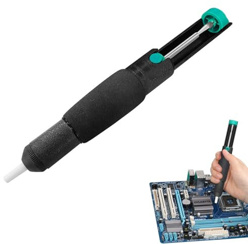 Pompe à Dessouder, Desoldering Pump, Pompe à Dessouder Manuelle, Ventouse Outil à Dessouder Manuelle, Joint de Soudage Outil de Retrait Éléments Électroniques Soudage de Réparation, Noir