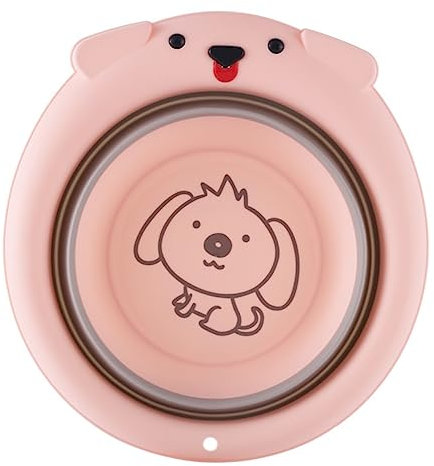 VICASKY Encantador lavabo con diseño de dibujos animados, bañera para bebé, material seguro para camping, senderismo, canotaje, picnics