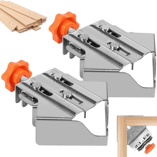 2Pcs Right Angle Clamp,90 Degree Corner Clamps for Woodwork,Precision Open and Close Type Right Angle Splicing Clamp Locator for DIY Woodworking Welding(Closed)