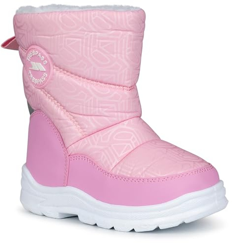 Trespass unisex småbarn snöstövel vattentät med sherpa-foder snöflinga, Rosa, 6 UK