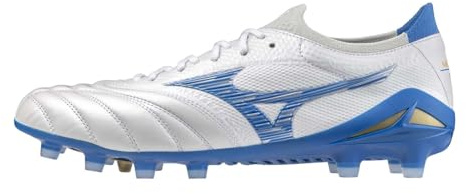 Mizuno Morelia MIJ IV Firm Ground - Scarpe da rugby da uomo, Bianco Laser Blu, 46 EU