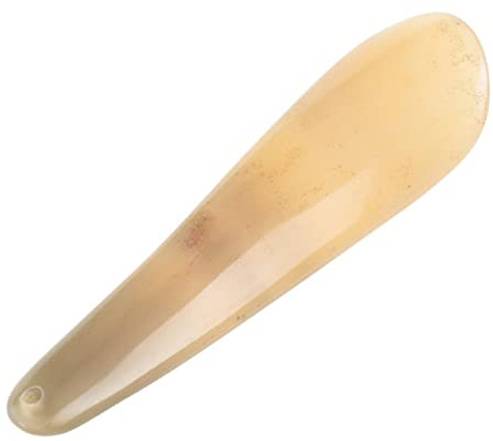 BESTYASH Calzascarpe Portatile in Corno Naturale Forma Curva Casuale, Accessorio Calzante per Scarpe High-end Fatto a Mano, Dimensioni 16-22 Cm per Uso Comodo e Pratico