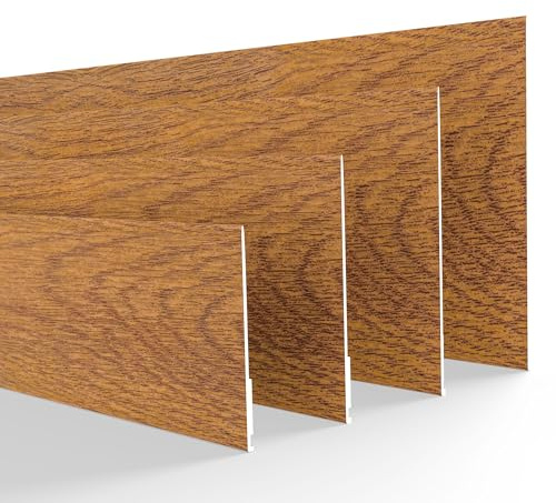DQ-PP Listello per finestre, lunghezza 10 m, larghezza 30 mm, spessore 1,5 mm, rovere dorato, listelli piatti in plastica profilati