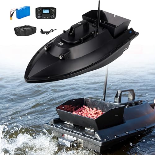 Barco Cebador Pesca GPS de 12V con batería de 18000mAh + bolsa para barco + U*S*B (desenganche electromagnético), retorno automático,3 velocidades ajustables,carga de 2,5kg,contenedor de descarga