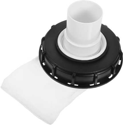 POPETPOP IBC Lid Filter Cover, 163mm Plastic Ton Barrel Cover with Washable Nylon Filter, IBC Tote Hose Adapter Tank Container for Rainwater Rain 1000L Tank