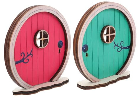 IMIKEYA 2pièces Porte De Fée Petite Décoration pour Mini-Jardin Lot de Portes Exquises Accessoire Réaliste pour Décoration Intérieure