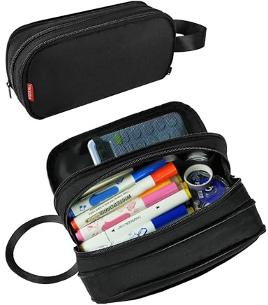 Fmeida Large Expandable Pencil Case with Handle – Multi Compartment School Stationery Organiser for Students, Kids & Teens