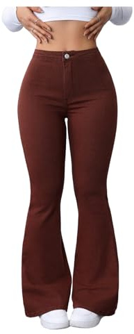 GORGLITTER Flared Jeans for Women UK High Waisted Bootcut Denim Trousers